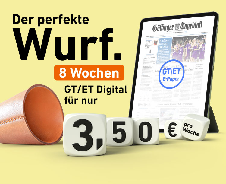 Der perfekte Wurf. 8 Wochen GT/ET Digital für nur 3,50 € pro Woche.