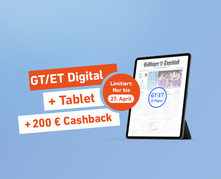 Einfach lesen. Mehr bekommen. GT/ET Digital + Tablet + 200 € Cashback - Limitiert: Nur bis 27. April